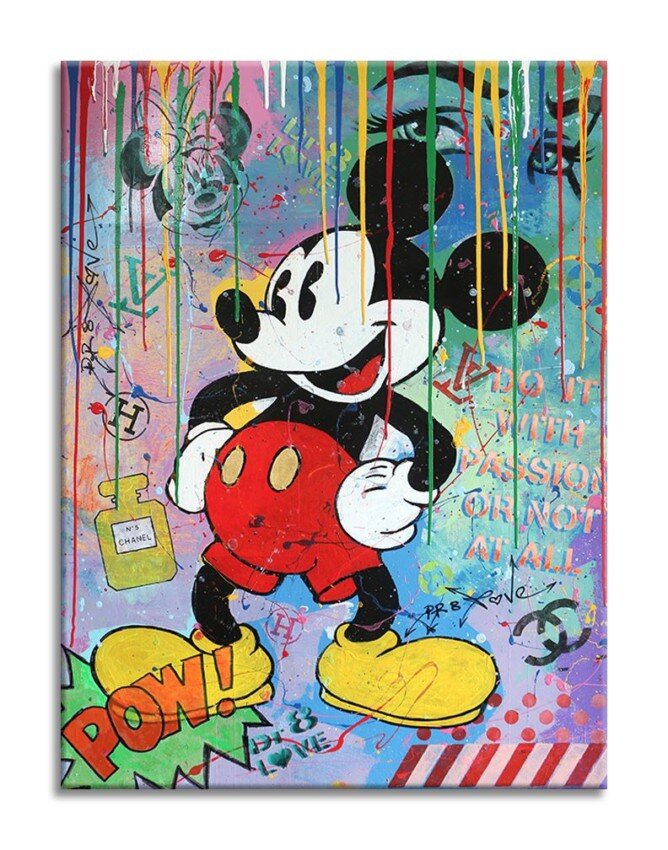 Fashion Mickey / Mickey print / Graffiti / Canvas Wall Art /Pop