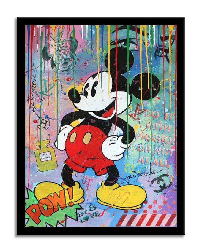 Fashion Mickey / Mickey print / Graffiti / Canvas Wall Art /Pop