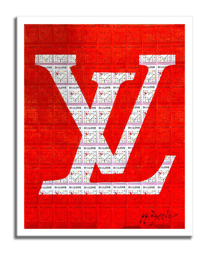 Louis Vuitton Lips Drip Fashion Wall Art Print