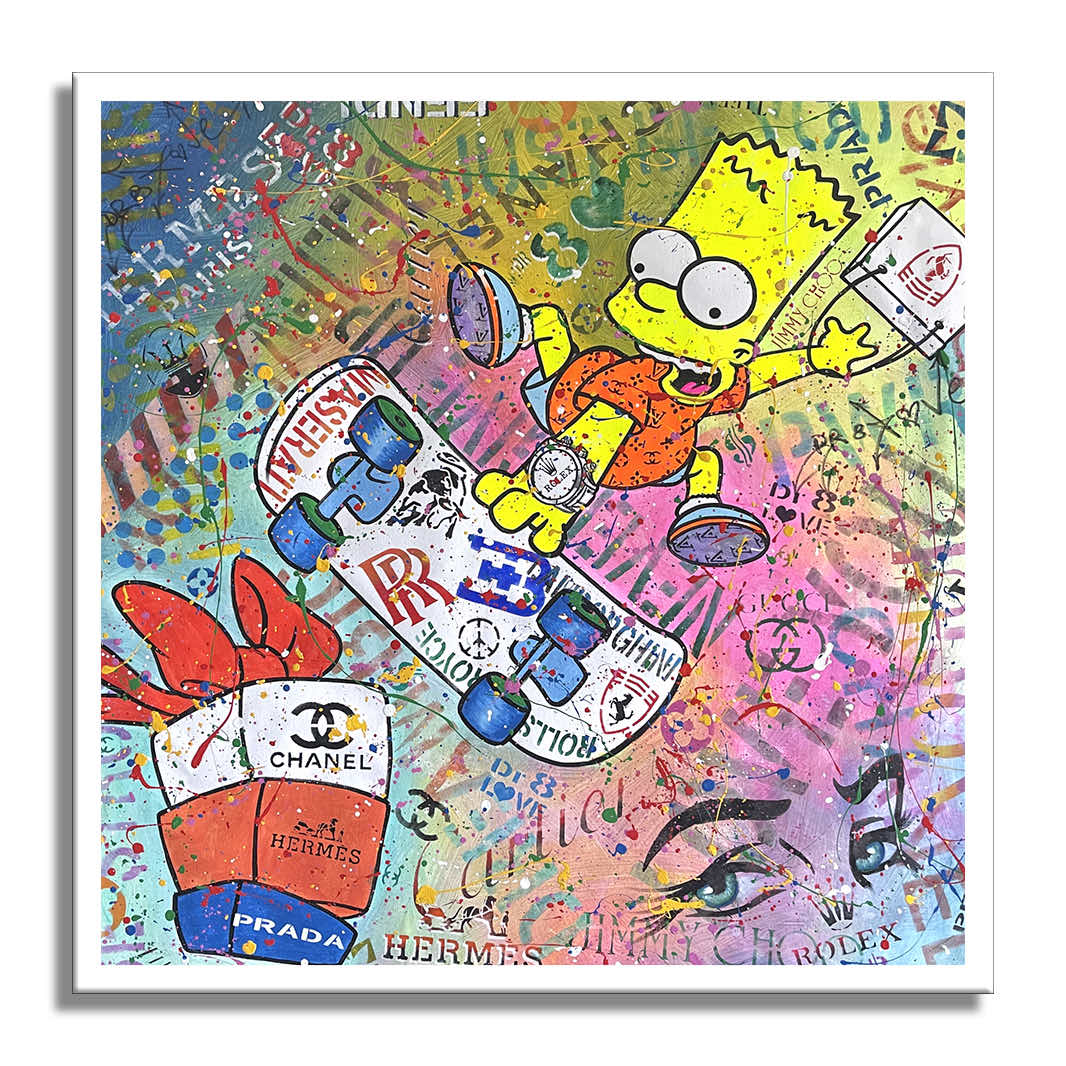 Bart jump on expectations - Original Painting on canvas